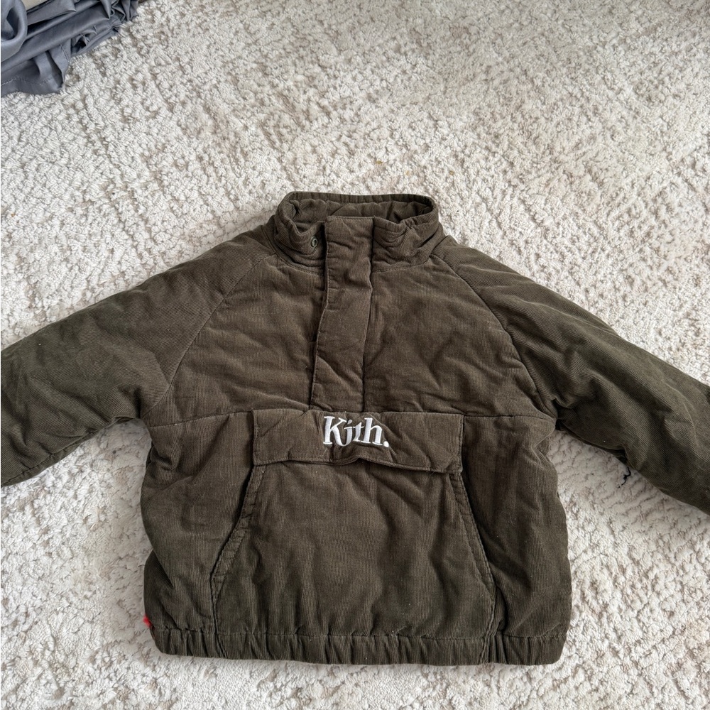 Kith Dark Green Quilted corduroy jacket and pants   -toddler